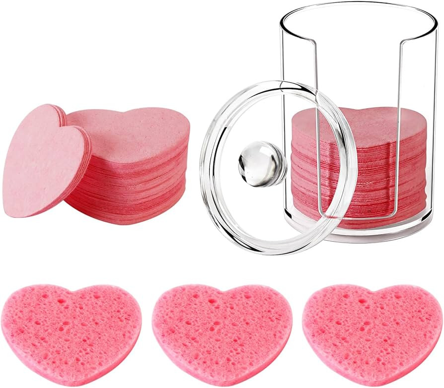 50-Count Compressed Natural Facial Sponges for Face Cleansing, Reusable Cosmetic Sponge, Used for... | Amazon (US)