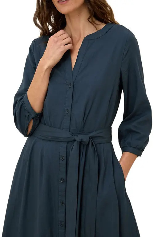 Pact Organic Cotton Sunset Lightweight Cotton Easy Dress in Midnight Blue at Nordstrom, Size Medium | Nordstrom