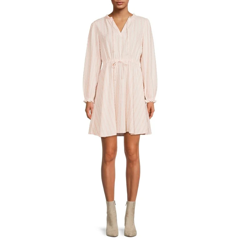 Time and Tru Women's Long Sleeve Peasant Dress - Walmart.com | Walmart (US)