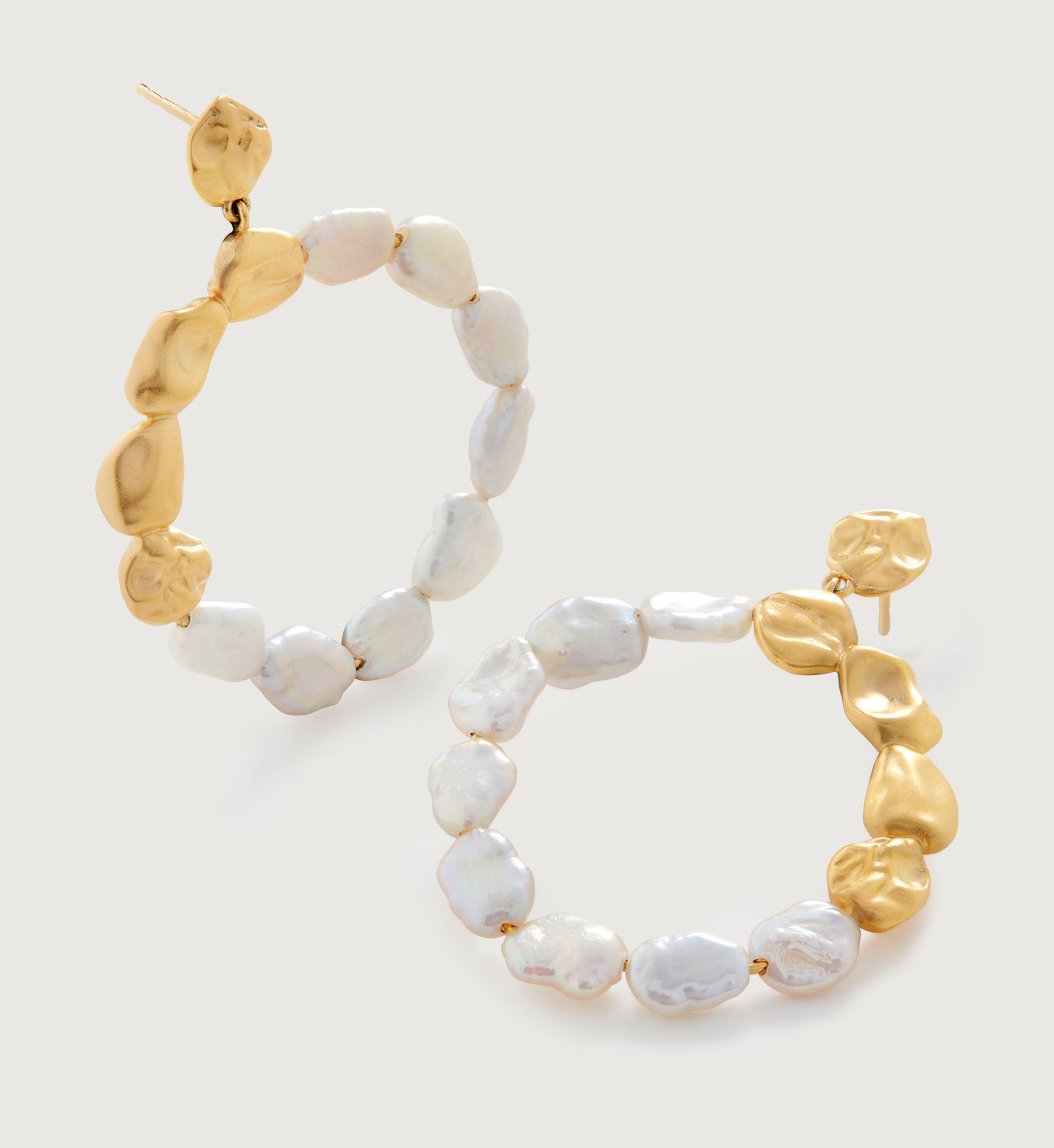 Keshi Pearl Cocktail Stud Earrings | Monica Vinader (Global)