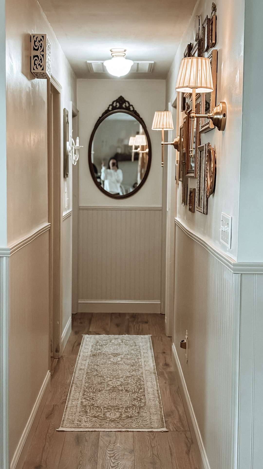 
Before → After: our cozy cottage gallery wall 🤍

One of the questions I get most is how do you actually start a gallery wall?
So I filmed the full transformation and shared the simple layout tricks I always use when styling vintage-inspired walls.

Think:
• start with your anchor pieces
• mix frame sizes for that collected look
• keep spacing consistent for a calm, cozy feel

I linked the sconces + some of my favorite gallery wall finds here if you want to recreate this look in your own home ✨

#LTKdayinmylife #LTKSeasonal #LTKHome