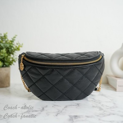NWT Tory Burch Willa Belt Bag Leather Fanny Pack Crossbody in Black | eBay | eBay US