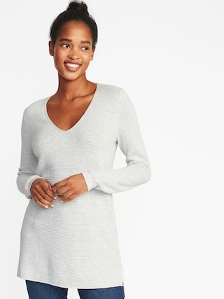 Textured V-Neck Tunic Sweater for Women | Old Navy US