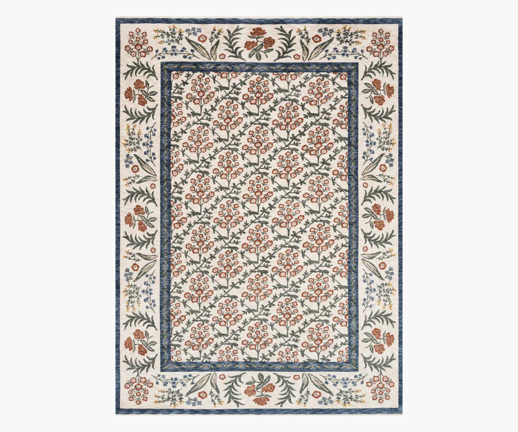 Kismet Suzani Garden Power-Loomed Rug - Cream | Rifle Paper Co.