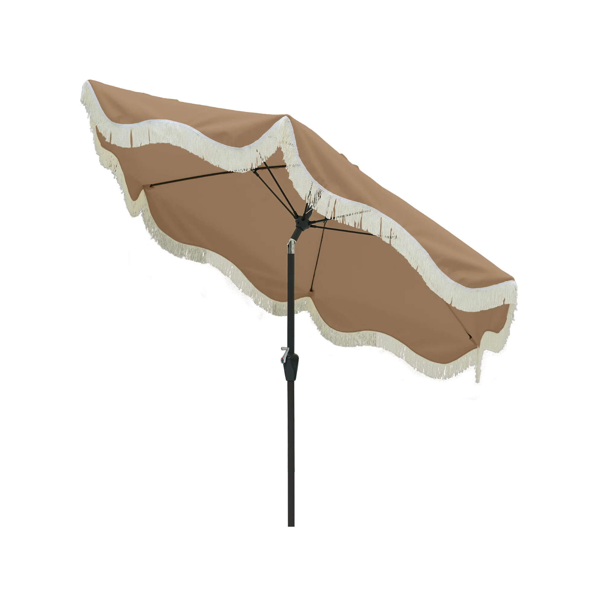 Hasaam 101.97'' Tilt Market Umbrella with Fringe Outdoor Tassel | Wayfair North America