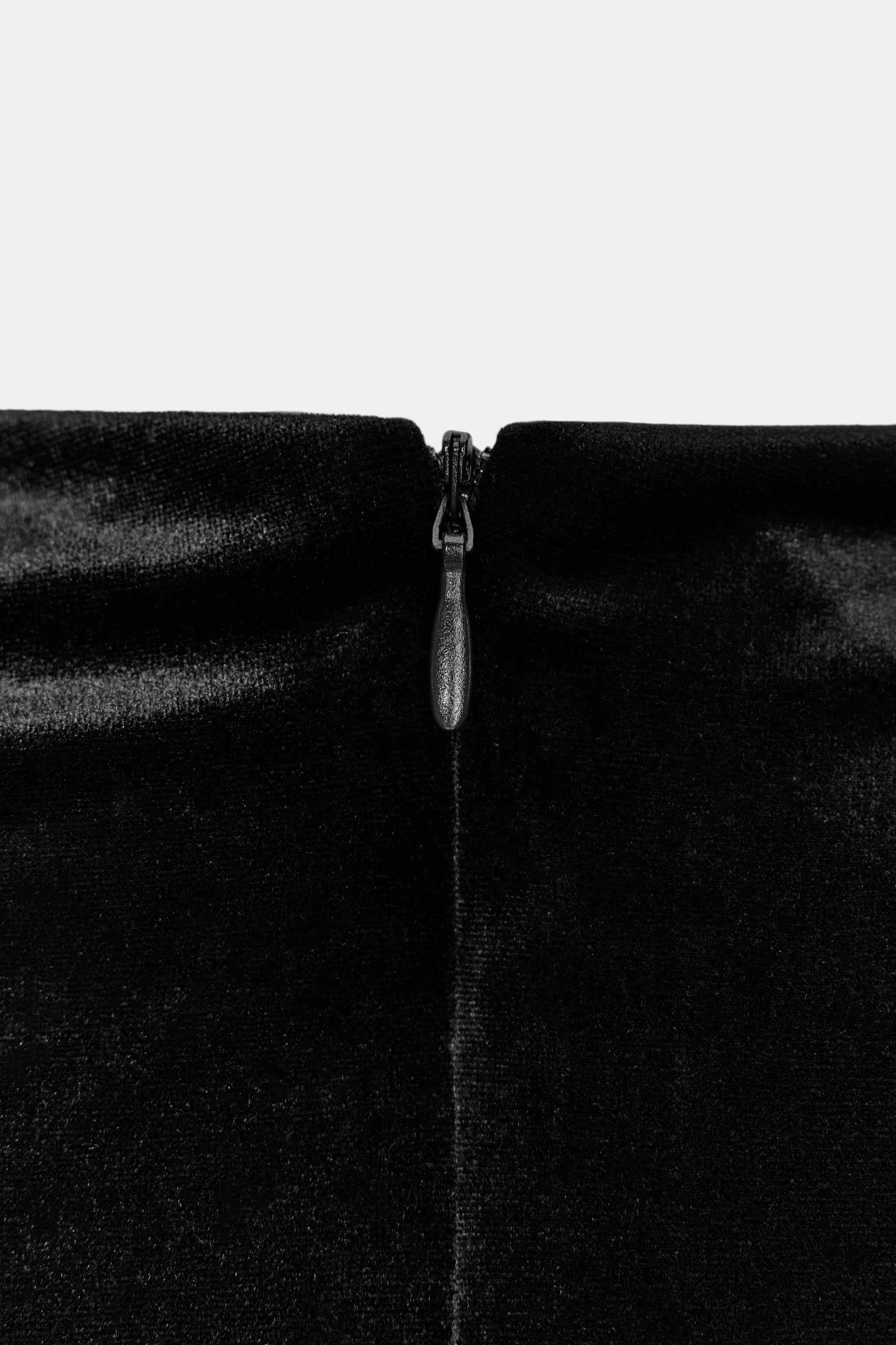 SHORT VELVET DRESS WITH BELT | Zara UK