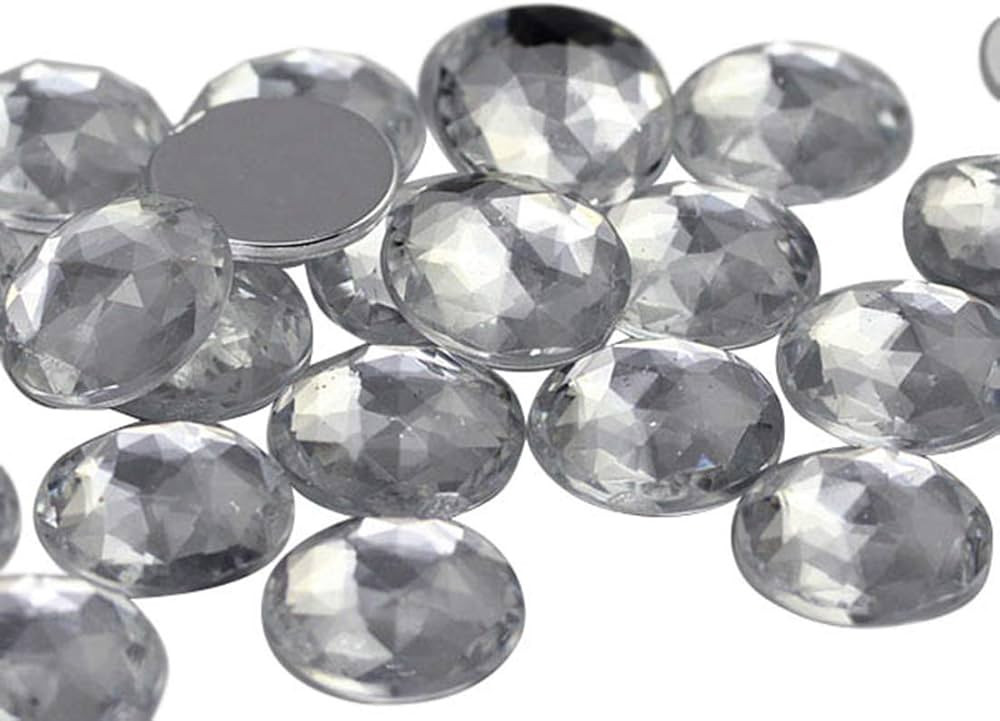 Allstarco 13mm Flat Back Round Acrylic Rhinestones Plastic Gems for Jewelry Making Costume Jewels... | Amazon (US)