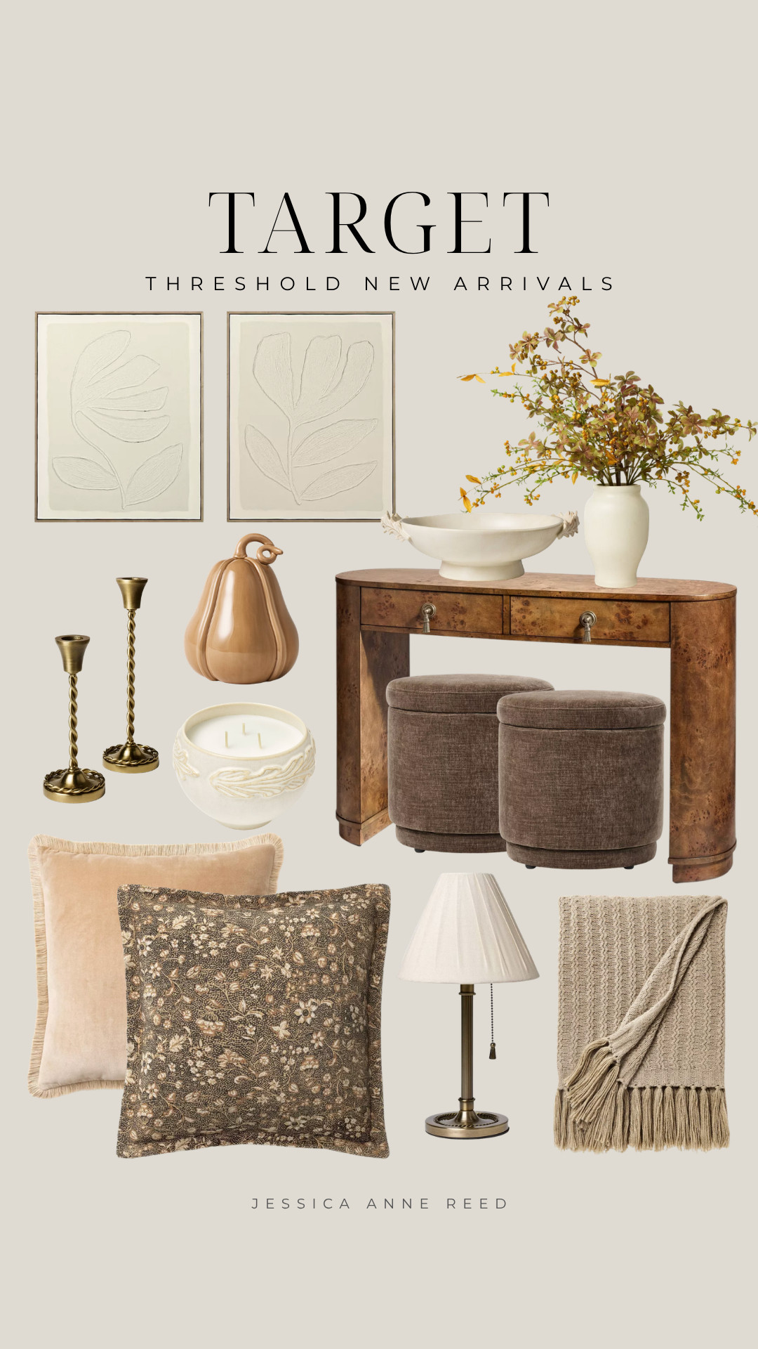 NEW Threshold fall collection, console table, stems, faux stems, pumpkin decor, table lamp, cozy blanket, ottomans, canvas wall art, wall art, printed pillow, cozy throw pillows, fall decor finds at target, designer inspired home decor, affordable fall decor, seasonal decorating, home decor inspiration, trending Target finds, fall decorating ideas 

 #LTKSeasonal #LTKHome