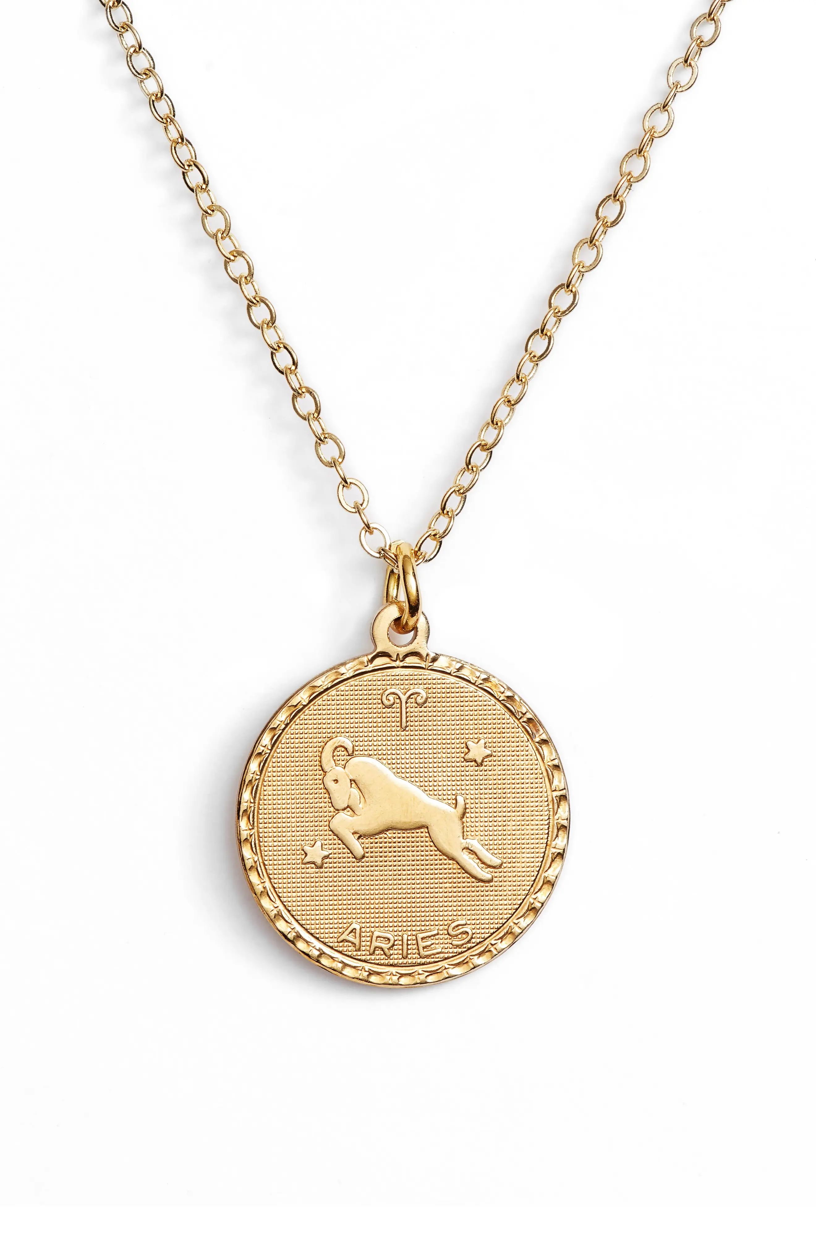 Ten79LA Zodiac Coin Pendant Necklace | Nordstrom
