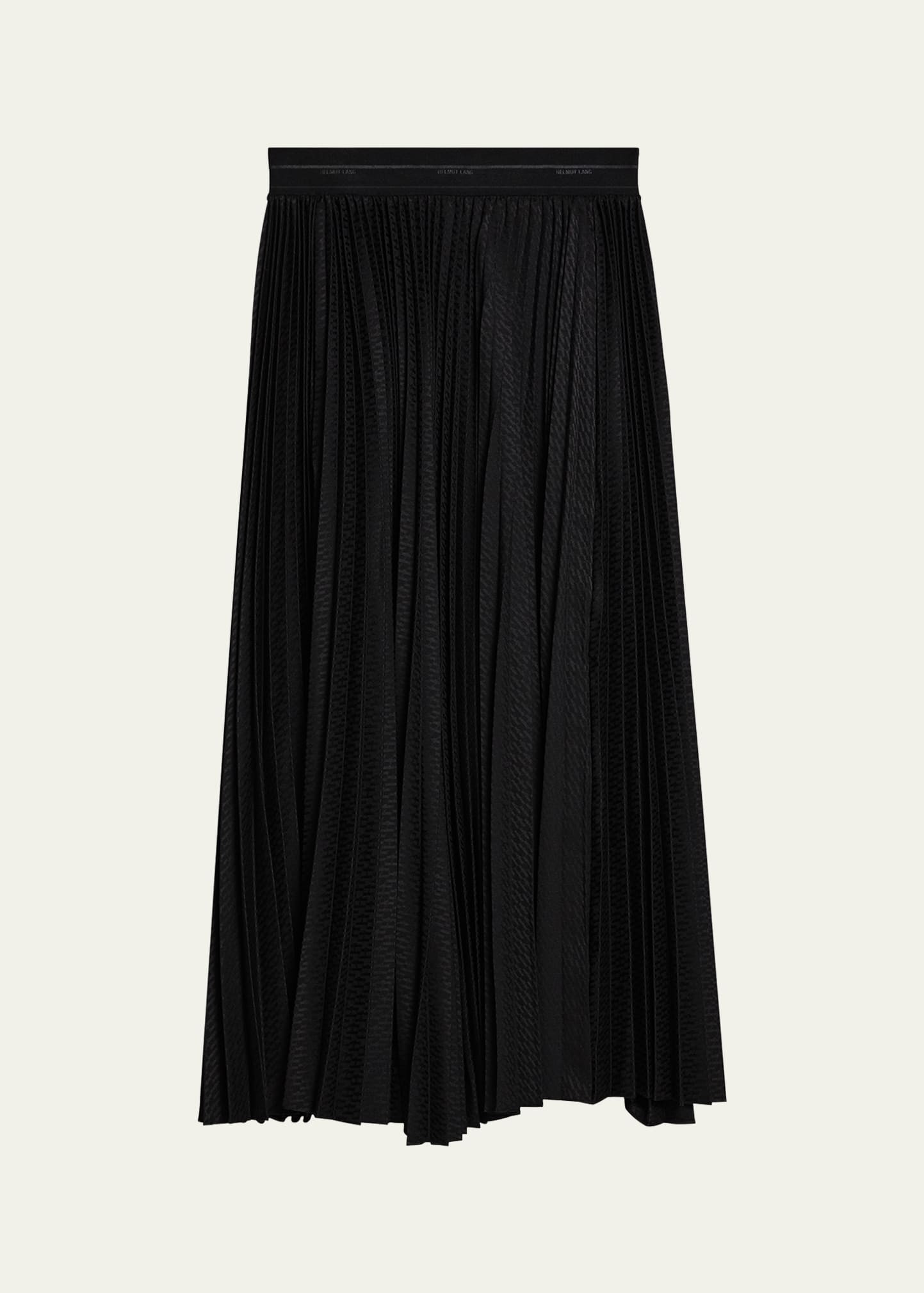 Helmut Lang Logo Waistband Pleated Maxi Skirt | Bergdorf Goodman