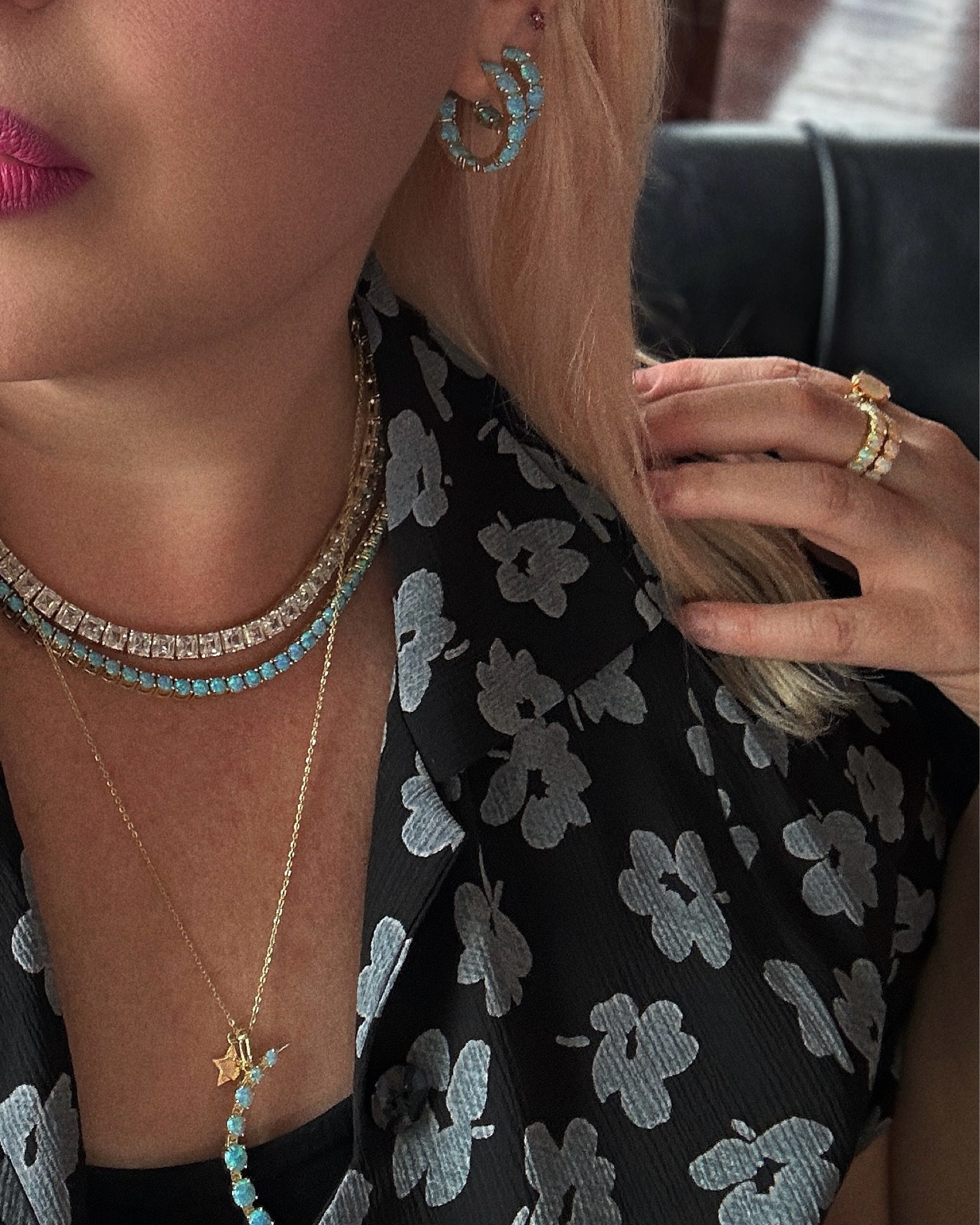 Sunday brunch attire. Blue opals are so pretty. I love the iridescence they throw off. Mob wife aesthetic going strong over here 

#LTKFindsUnder100 #LTKStyleTip #LTKGiftGuide