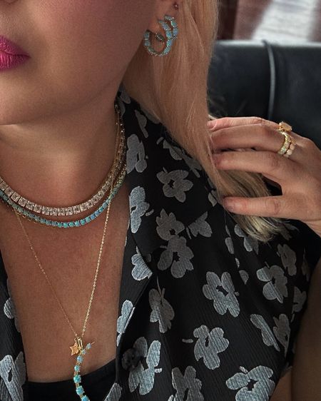 Sunday brunch attire. Blue opals are so pretty. I love the iridescence they throw off. Mob wife aesthetic going strong over here 

#LTKFindsUnder100 #LTKStyleTip #LTKGiftGuide