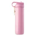 Thyme & Table 26 oz Water Bottle with Straw Lid, Pink with Heart Gold Charm | Walmart (US)