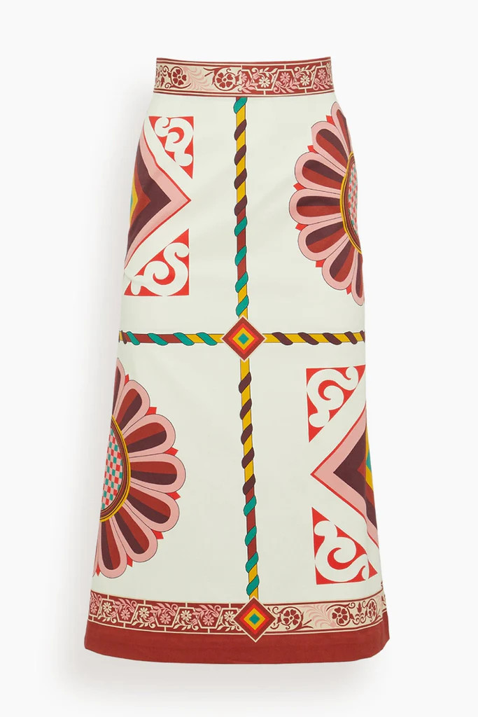 Baia Skirt in Macro Tiles Placed | Hampden Clothing