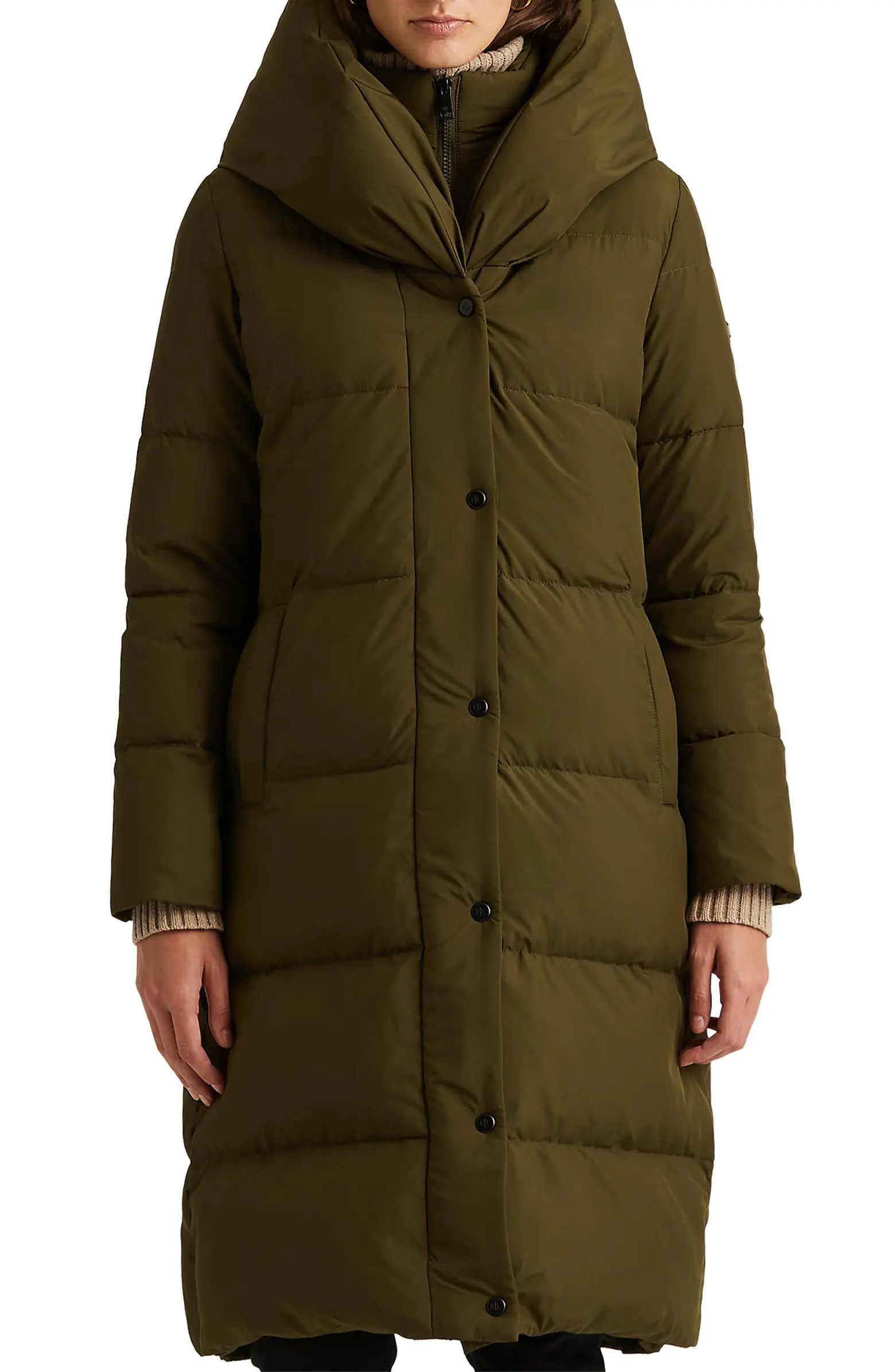 Pillow Hood Longline Down & Feather Jacket | Nordstrom