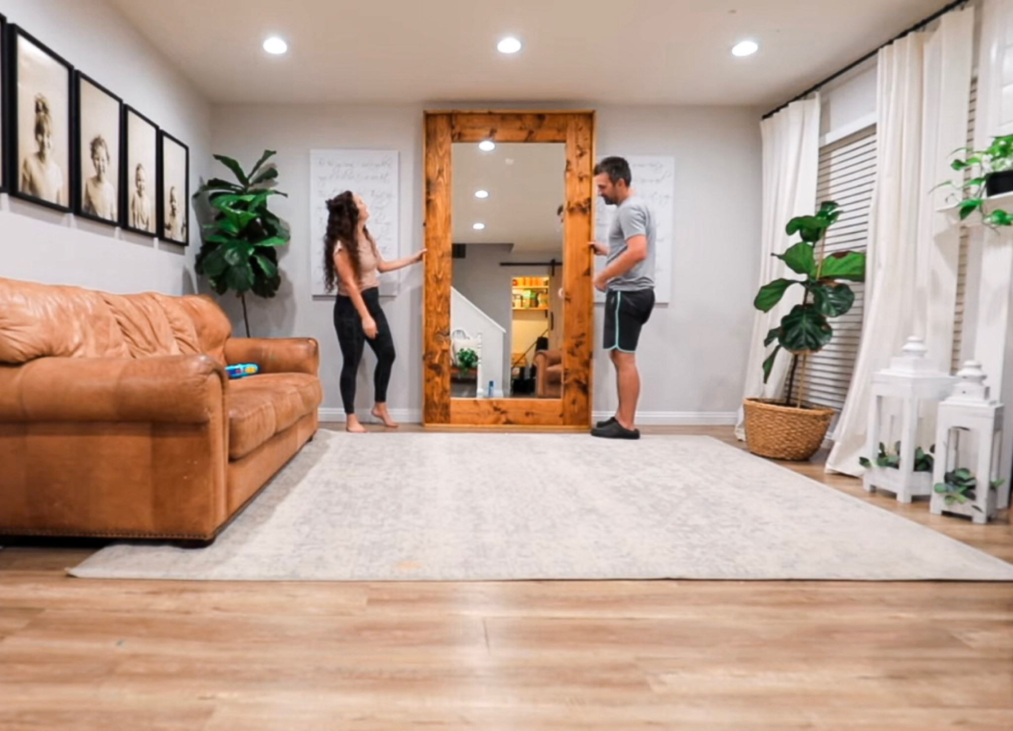 DIY wooden mirror project | how to build your own wooden mirror frame | wooden mirror supplies 

#LTKhome #LTKfamily