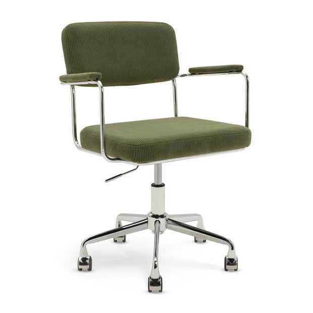 Buy Habitat Ezra Fabric Office Chair - Olive | Office chairs | Argos | argos.co.uk