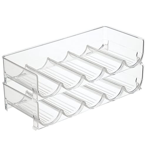 mDesign Plastic Free-Standing Water Bottle and Wine Rack Storage Organizer for Kitchen Countertop... | Amazon (US)