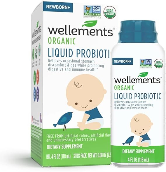 Wellements Certified USDA Organic Liquid Probiotic | Gripe Water & Probiotics for Infant Digestiv... | Amazon (US)