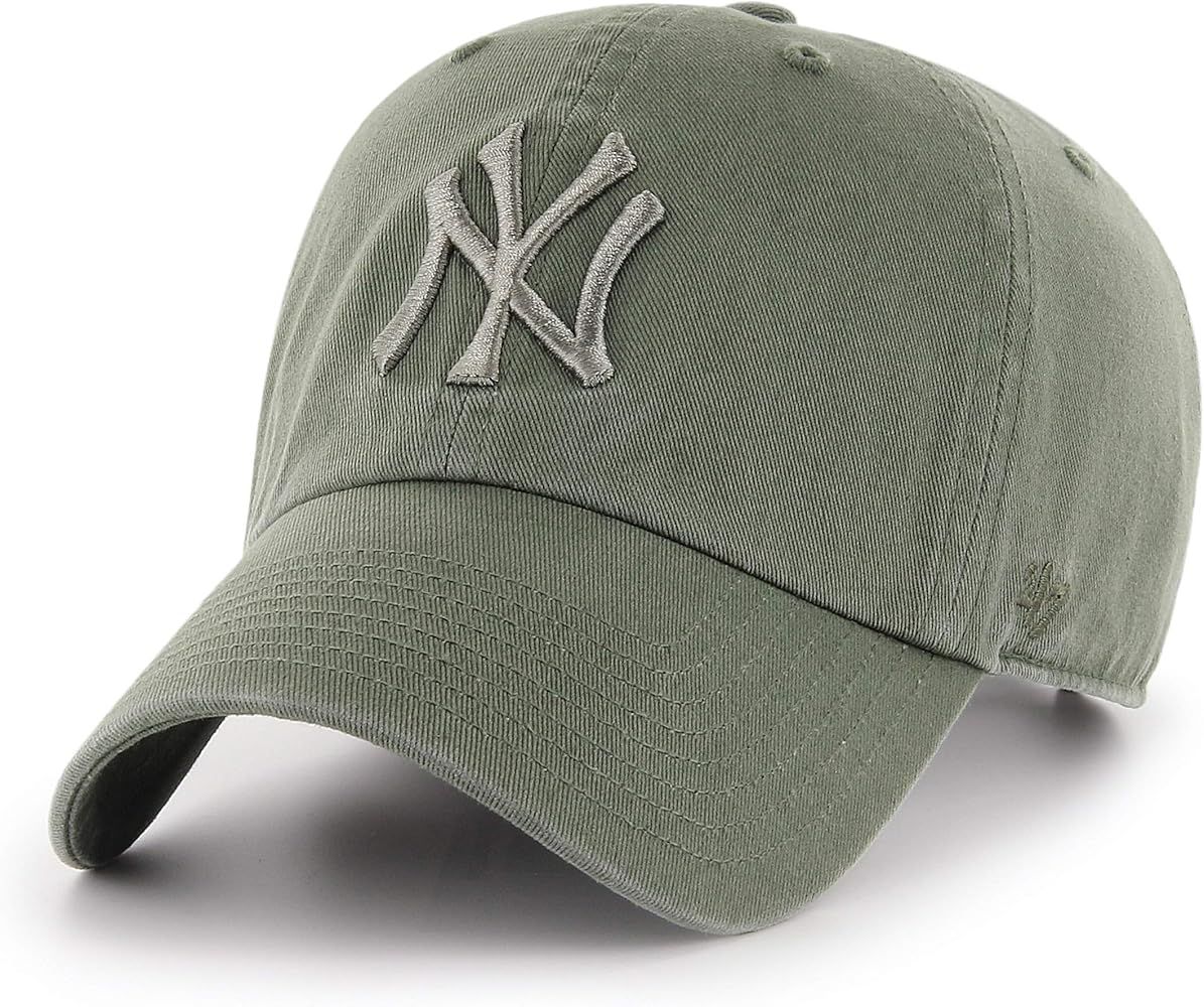 '47 New York Yankees Clean Up Adjustable Hat - Moss Green, Unisex, Adult - MLB Baseball Cap | Amazon (US)