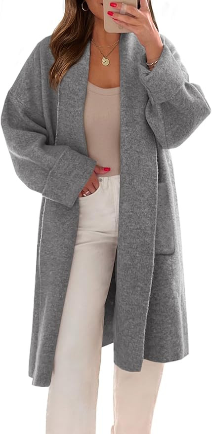 Saodimallsu Womens Long Cardigans Oversized Chunky Knit Coatigan Fall Trendy Open Front Sweater J... | Amazon (US)