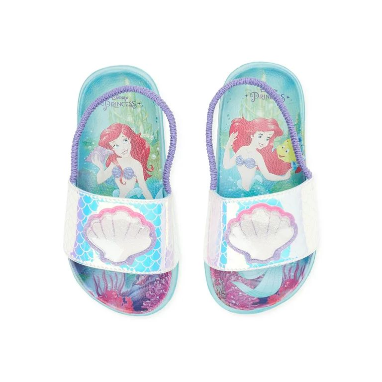 Little Mermaid Toddler Girls Slide Sandals | Walmart (US)
