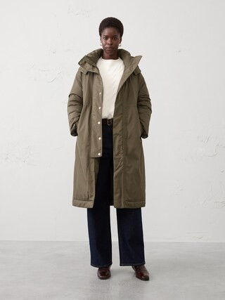 Long Puffer Coat | Banana Republic Factory