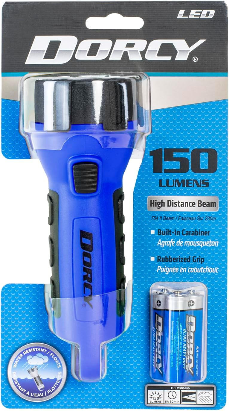 Dorcy 55 Lumen Floating Water Resistant LED Flashlight with Carabineer Clip, Blue (41-2514) | Amazon (US)