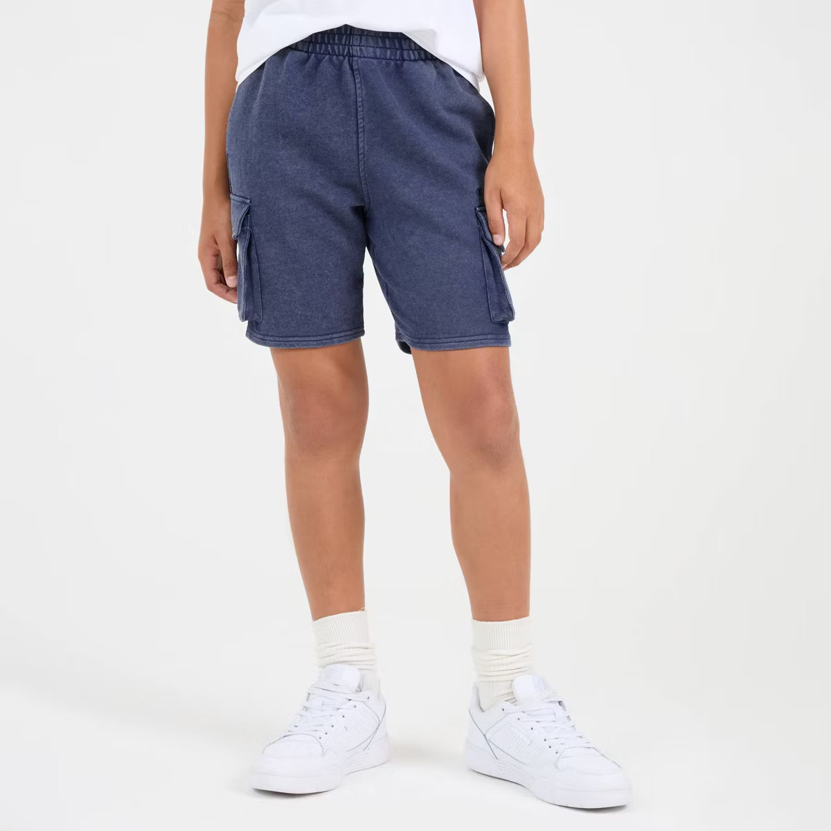 Champion Boys' Washed French Terry Cargo Shorts - Green M | Target