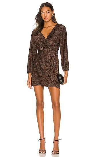 Imane Mini Dress in Black & Bronze | Revolve Clothing (Global)