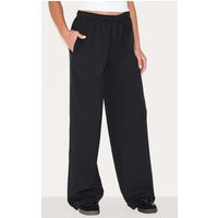 Black Heavy Cotton Slouchy Wide Leg Pants | PrettyLittleThing US