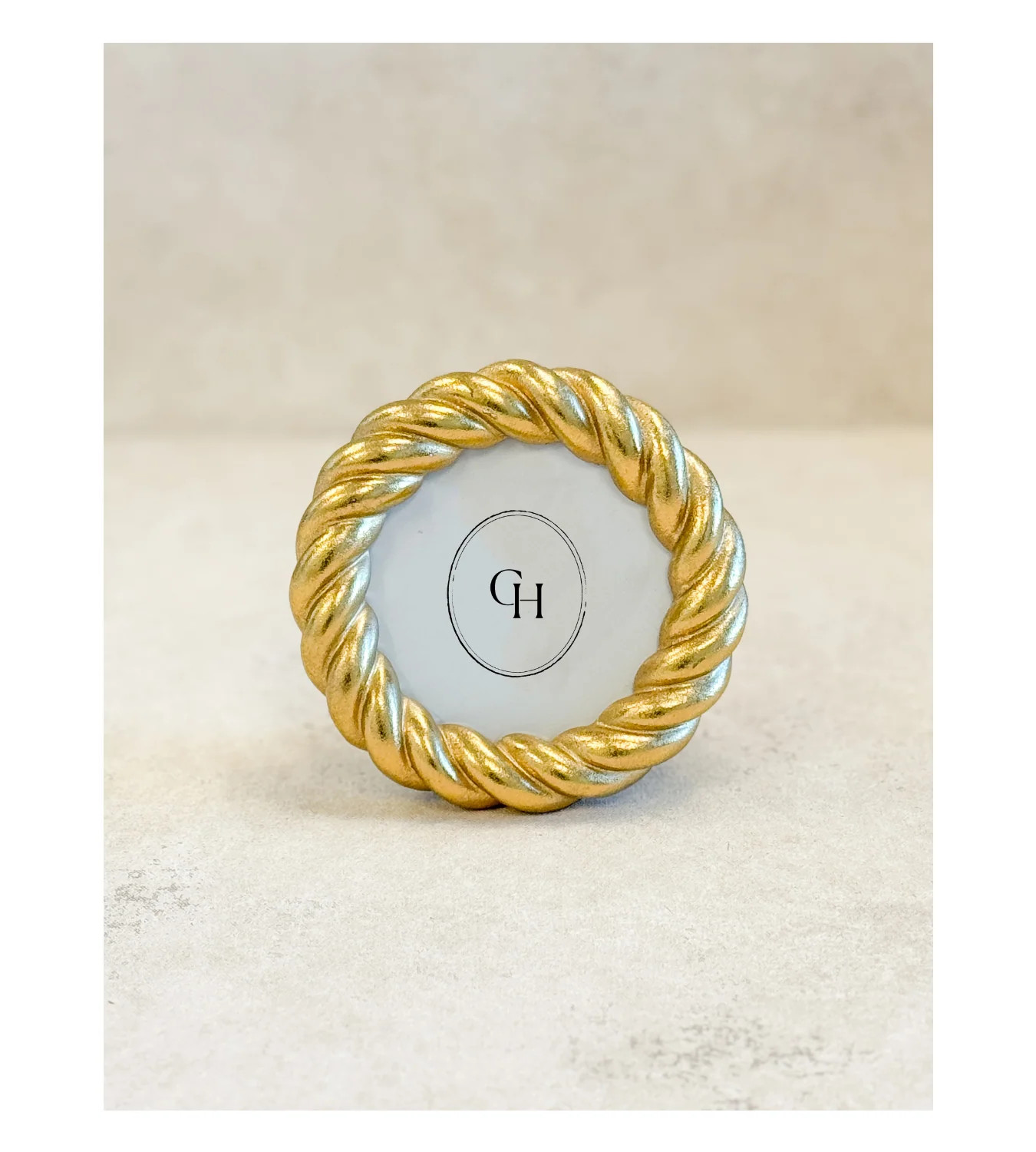 Gilded Rope Frame 4x4 | Cottage and Key