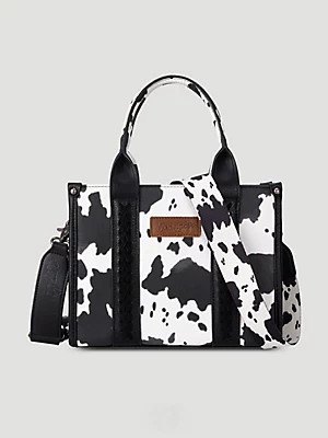 Allover Cow Print Cross Body Small Tote | Wrangler