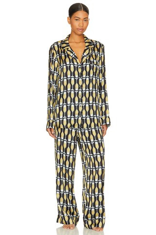 Show Me Your Mumu Classic Pajama Set in Champagne Silky from Revolve.com | Revolve Clothing (Global)