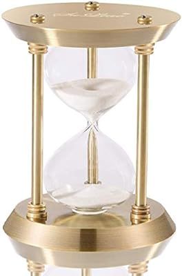 Amazon.com: SuLiao Hourglass Timer Sand Clock with 5 Minutes & Brass Metal Hour Glass for Decor S... | Amazon (US)