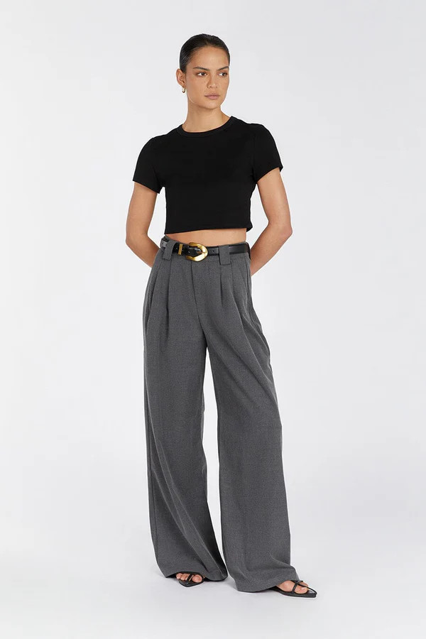 HARLEY CHARCOAL WOOL BLEND PANT | DISSH