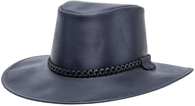 Crusher Premium Leather Outback Hat — Handcrafted, Wide Brim, Durable, Packable, Made in The US... | Amazon (US)