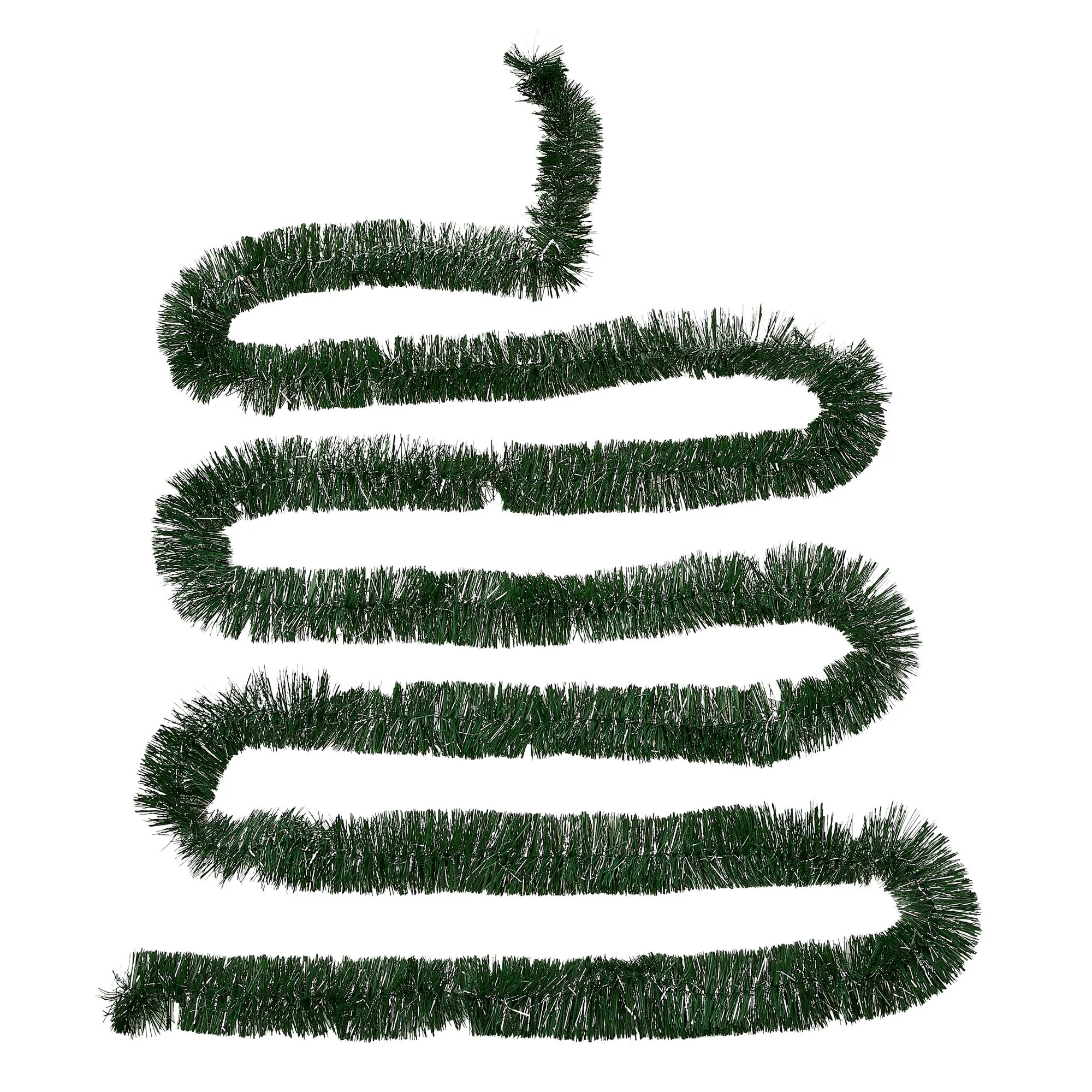 Tinsel Christmas Garland, Pine Green and Silver, 18', by Holiday Time | Walmart (US)