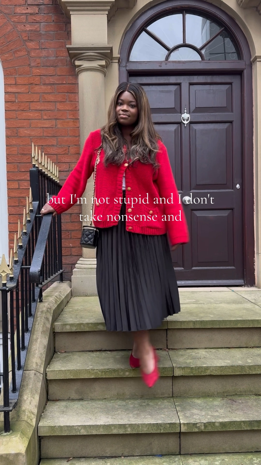Don’t overthink it—elevate it. A black accordion skirt, red knit cardigan, Chanel vanity bag, and chic red ballerinas. Dress better, feel unstoppable.

#LTKmodest #LTKeurope #LTKstyletip