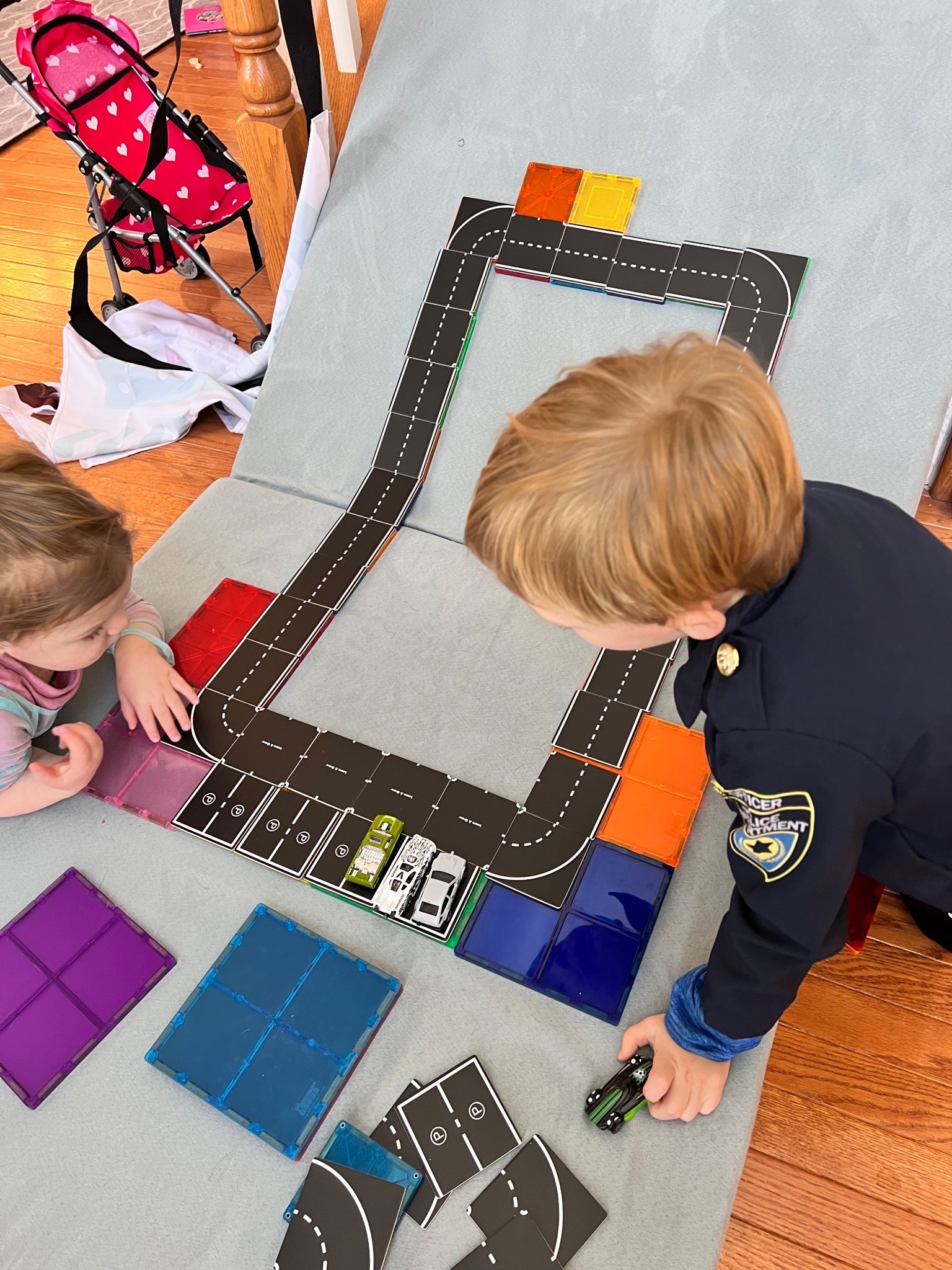 Fun indoor activity idea! We love these road tracks to make race tracks for our hot wheels cars. 

#LTKmomlife #LTKKids #LTKHome
