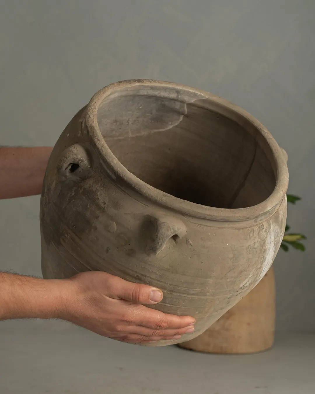 Large Vintage Grey Wabi Sabi Clay Pot Vessel Rare Four Handle Design {G2} (free Shipping) - Etsy | Etsy (US)