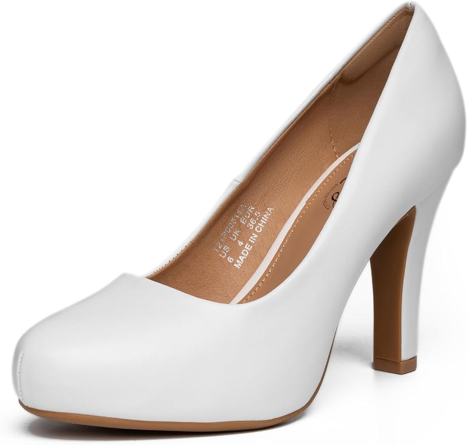 Trary Women's Heels for Women, Black Heels White Heels Brown Heels Nude Heels, Low Platform Heels... | Amazon (US)