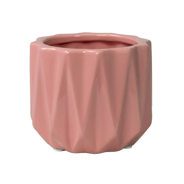 Better Homes & Gardens Devi  5”D x 4.25”H Round Ceramic Planter, Pink | Walmart (US)