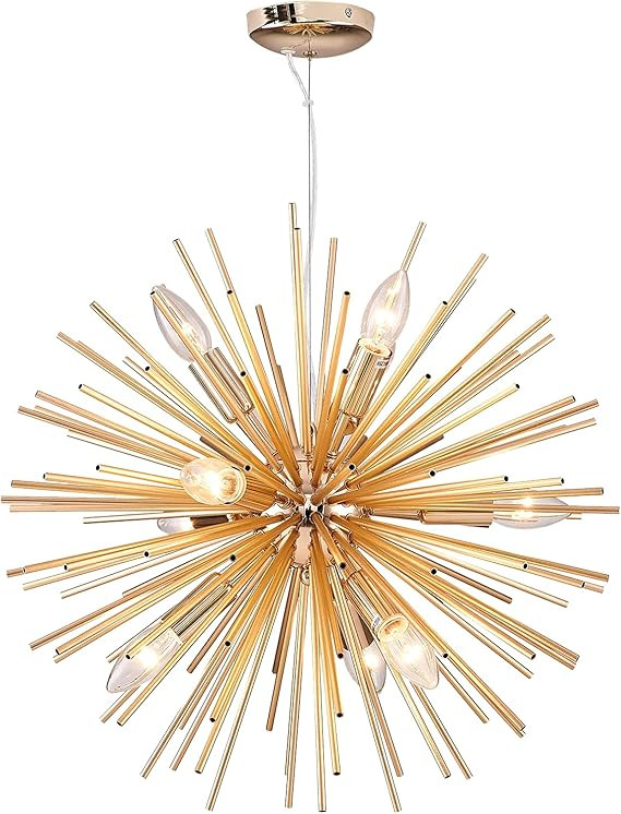Musanne Gold Sputnik Chandeliers Pendant Light fixtures for Kitchen Island Lighting Dining Room F... | Amazon (US)