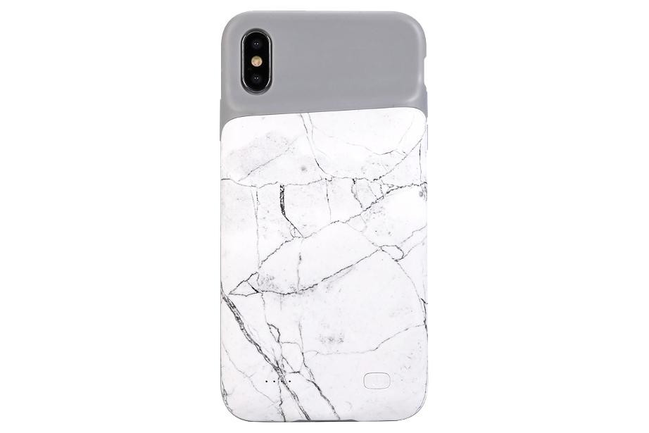 White Marble Ultra Battery Power Phone Case | Luxy Lemon
