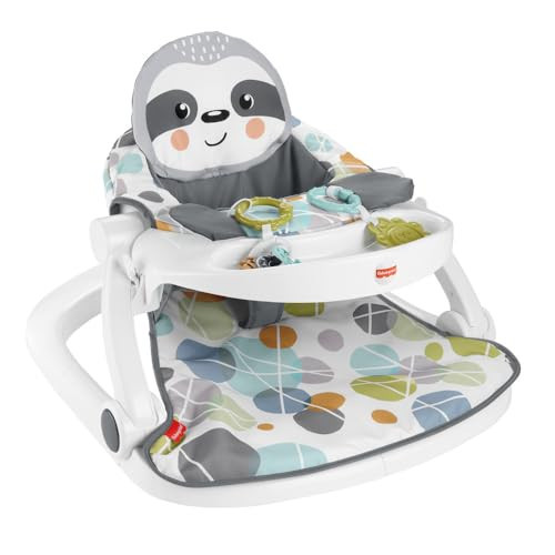 Fisher-Price Portable Baby Chair Sit-Me-Up Floor Seat with Snack Tray, Newborn Sensory Activity Toys & Plush Cute Sloth Washable Pad​ | Amazon (US)