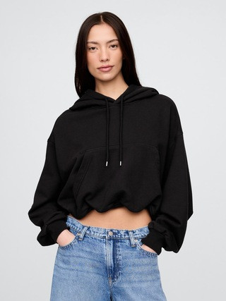Heavyweight French Terry Cropped Bubble Hoodie | Gap (US)