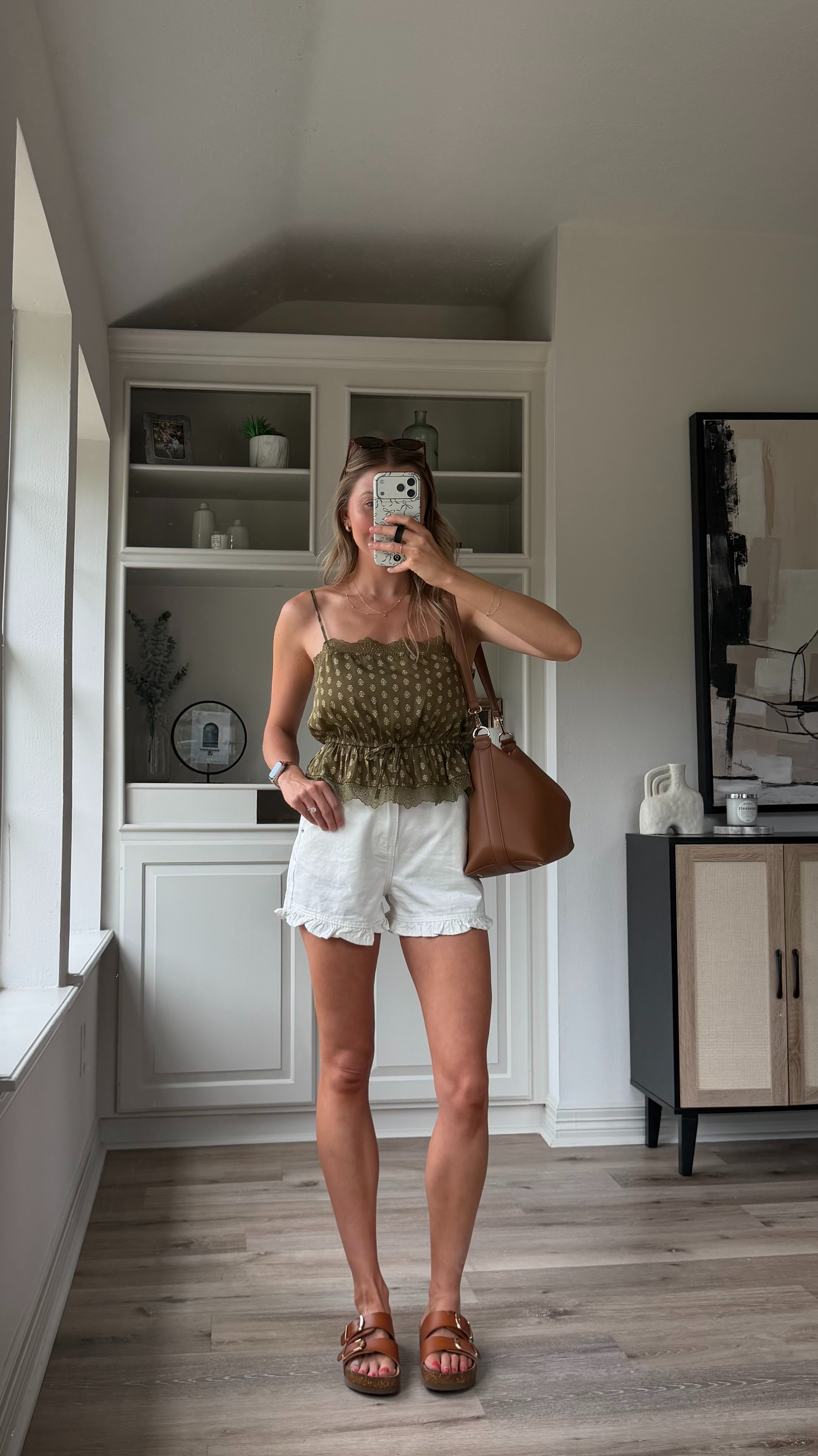 Cute, chic summer outfit! size 2 in denim, S top 

 
