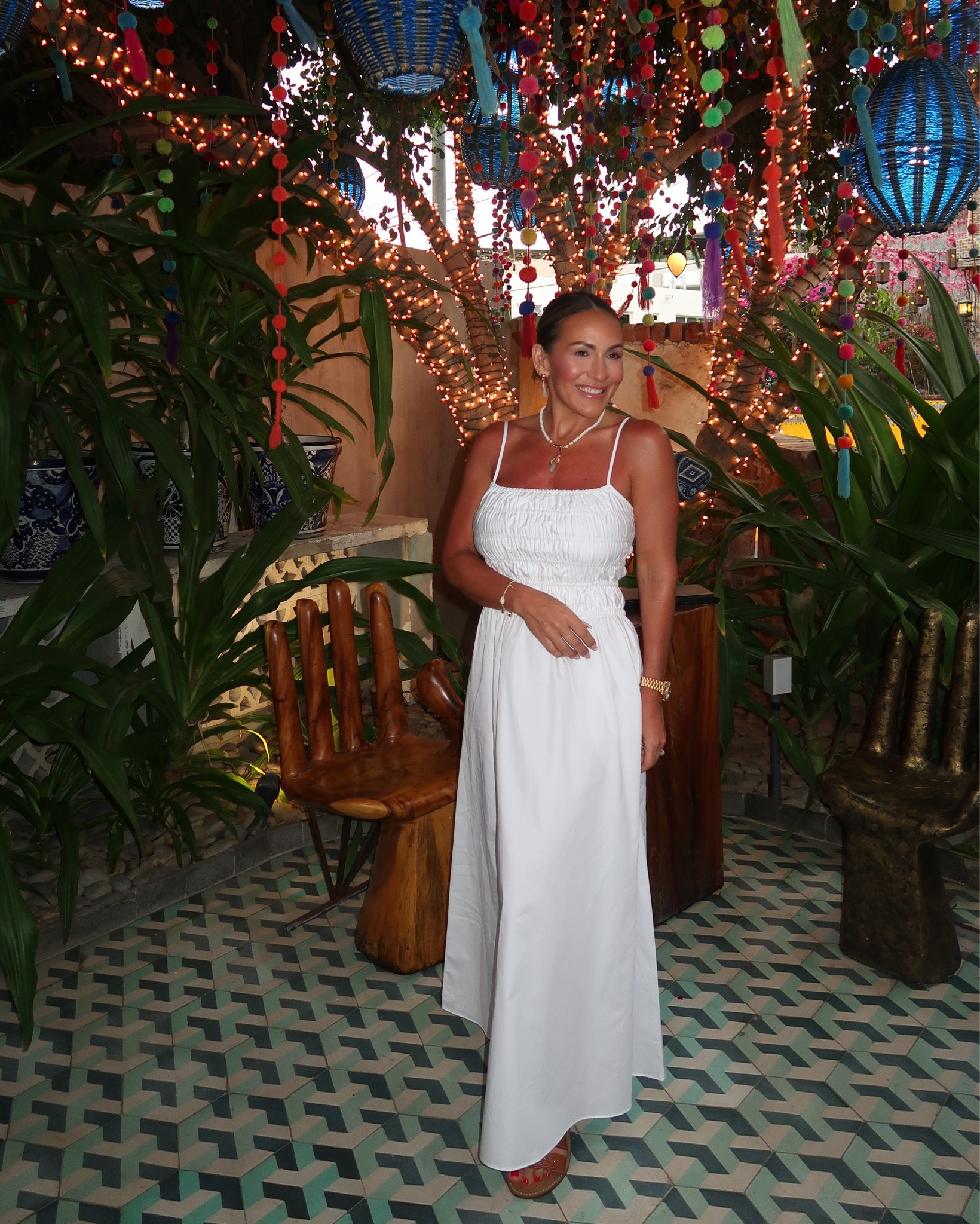 Easy, breezy, Cabo cutie 🌴✨
Laid-back look, bold backdrop, and the perfect dress for tacos + tequila kind of nights.

Wearing a size small
5’2” | 130 lbs | 34DD | 25” waist

#VacationStyle #CaboNights #PetiteStyle #DinnerLook #LTKTravel #BacklessDress #SummerOutfit #StyledByLexie #TropicalVibes

#LTKStyleTip #LTKOver40 #LTKPetite