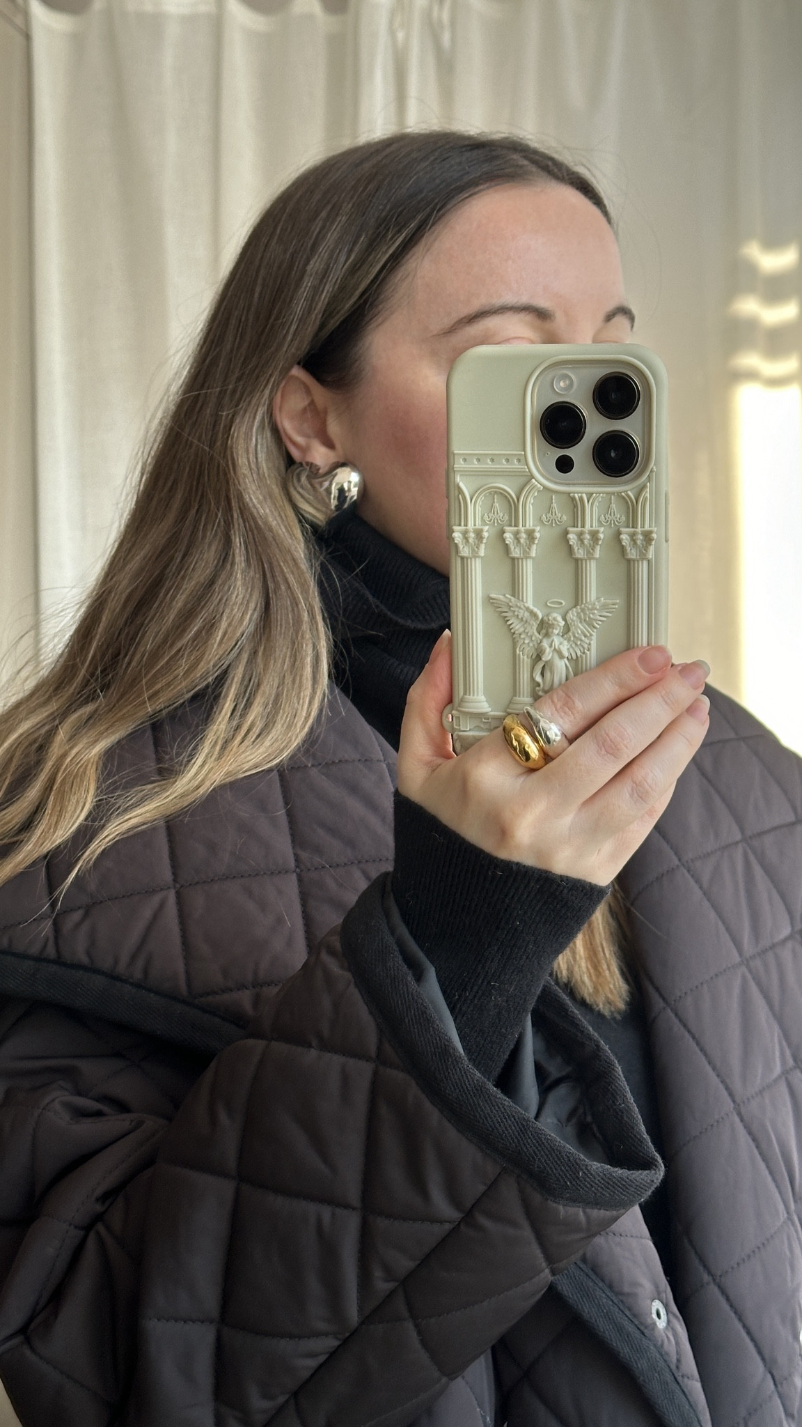 Giving my puffer coat and knitted balaclava some glamour with a pair of oversized earrings 💛
Toteme coat dupe | Arket | Puffy heart earrings | Asos hearts | Heart aesthetic | Silver heart earrings | Gold earrings | Winter outfit ideas 

#LTKSeasonal #LTKworkwear #LTKstyletip